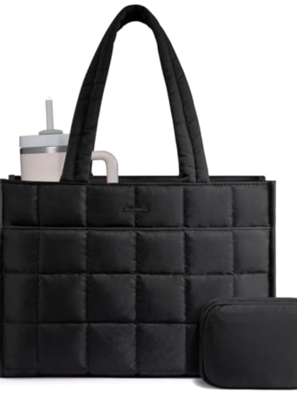 Tote Bag for Women, Puffer Work Handbag 15.6 Inch Laptop Purse Nurse Teacher